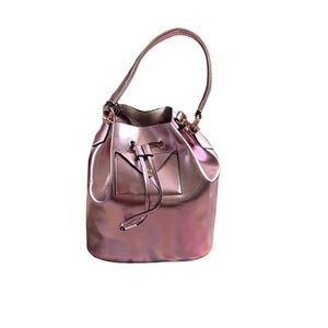 Unbranded Metallic‎ Pink Bucket Crossbody  Bag